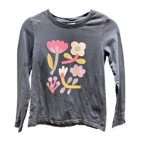 Hanna Andersson Graphic T Shirt Size 8 (130) Scandi Flowers  Long Sleeve